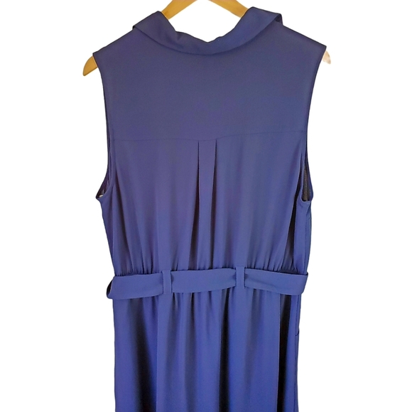 Monteau Blue Button-Up Collared Mini Dress 2X - Picture 6 of 10